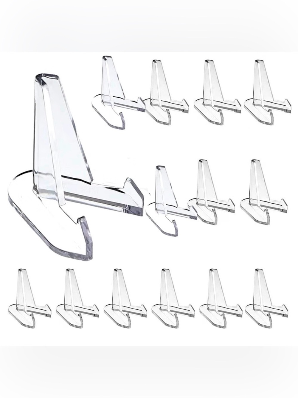 20 Pack Acrylic Easel Stands Clear Mini Coin Display card holder 2.64” tall